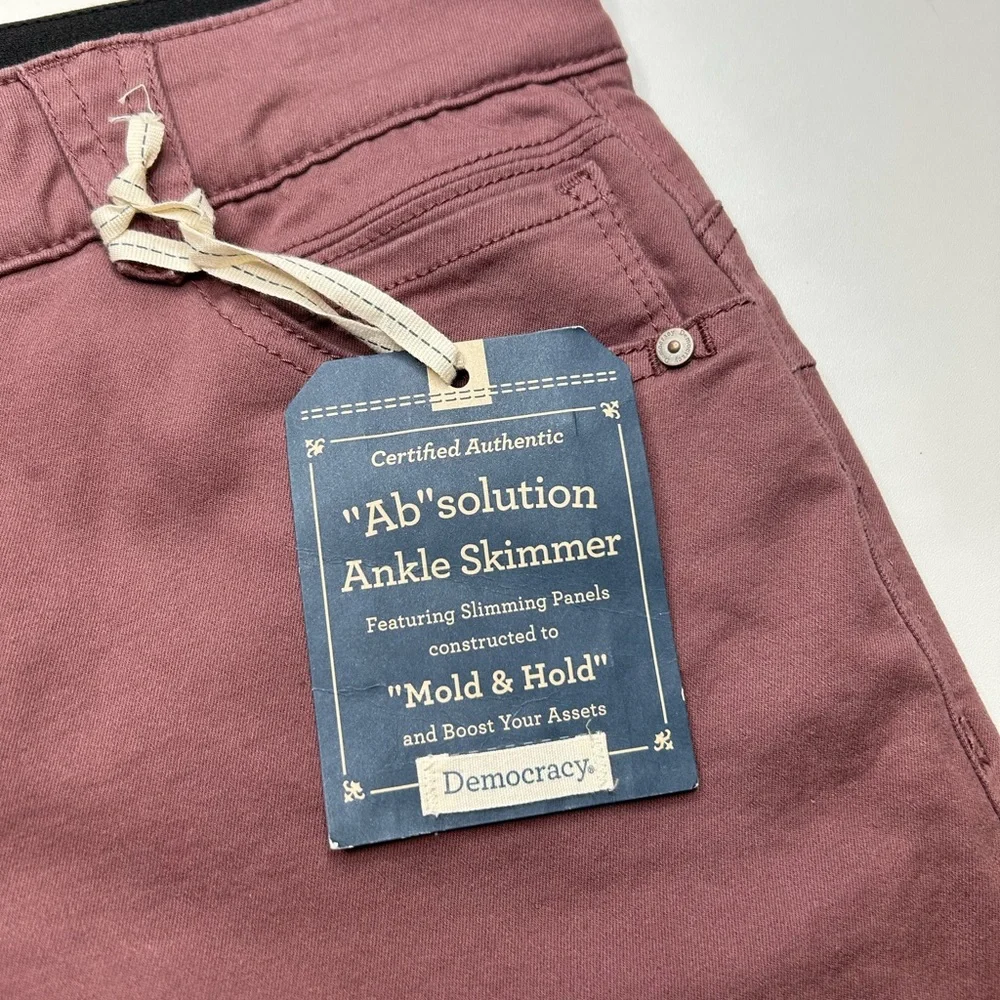 Democracy NWT Ab Solution Curve Equality Skinny Jeans Size 12 Mauve 33x26.5 - Picture 7 of 14